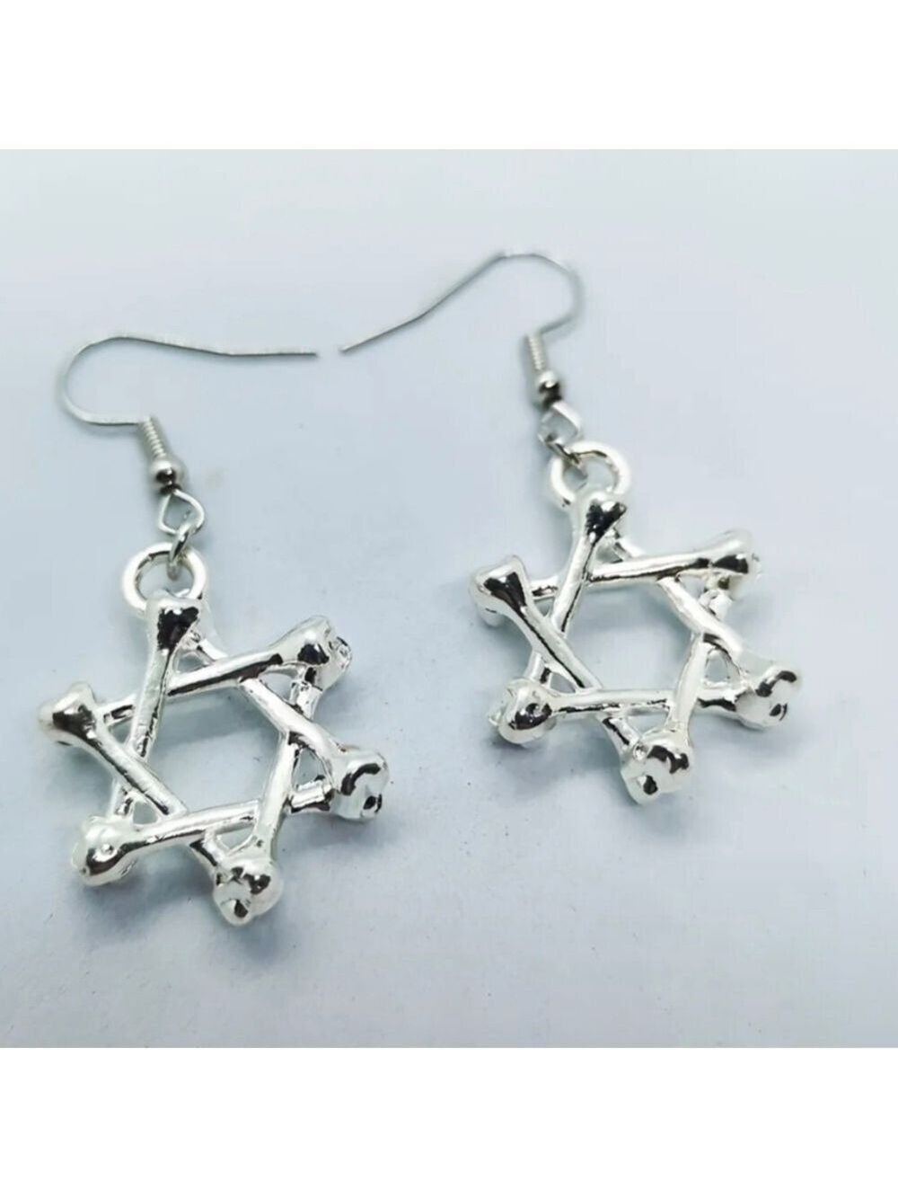 💐3 For $15💐Punk Hexagram/Star of David Dangle Earrings